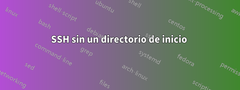 SSH sin un directorio de inicio