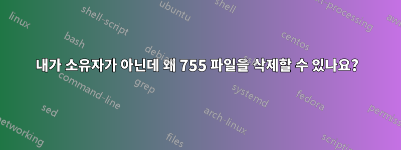 내가 소유자가 아닌데 왜 755 파일을 삭제할 수 있나요? 