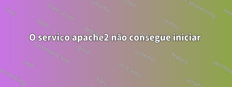 O serviço apache2 não consegue iniciar