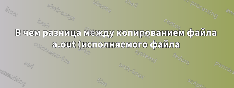 В чем разница между копированием файла a.out (исполняемого файла) и установкой приложения?