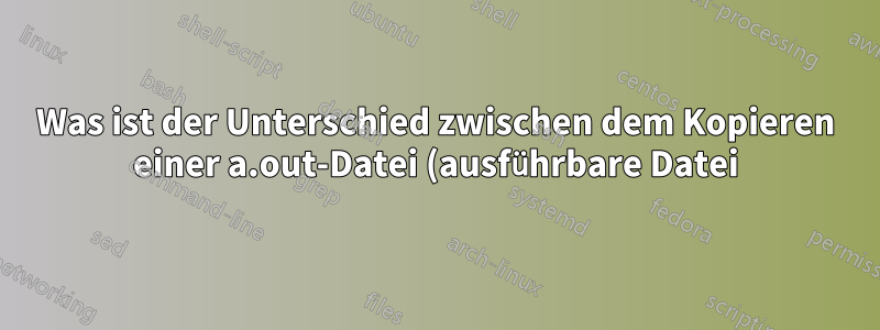 Was ist der Unterschied zwischen dem Kopieren einer a.out-Datei (ausführbare Datei) und der Installation einer Anwendung?