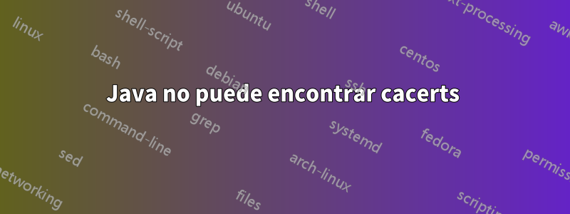 Java no puede encontrar cacerts