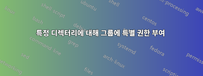 특정 디렉터리에 대해 그룹에 특별 권한 부여