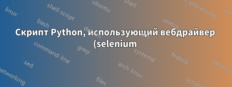 Скрипт Python, использующий вебдрайвер (selenium), зависает навсегда