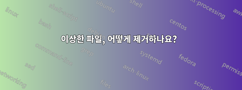 이상한 파일, 어떻게 제거하나요? 