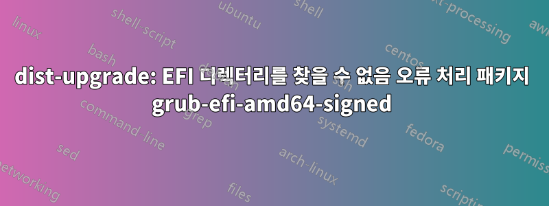 dist-upgrade: EFI 디렉터리를 찾을 수 없음 오류 처리 패키지 grub-efi-amd64-signed