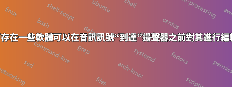 是否存在一些軟體可以在音訊訊號“到達”揚聲器之前對其進行編輯？