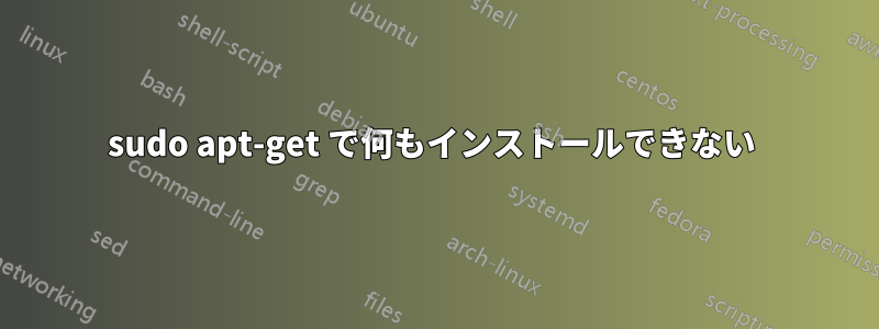 sudo apt-get で何もインストールできない 