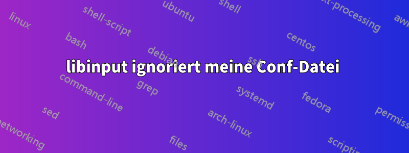 libinput ignoriert meine Conf-Datei