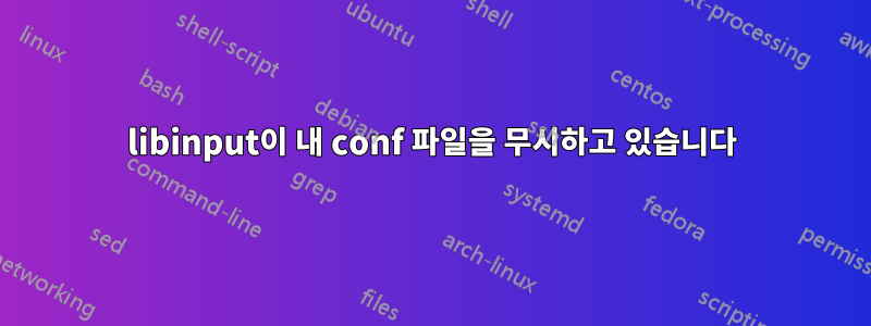 libinput이 내 conf 파일을 무시하고 있습니다