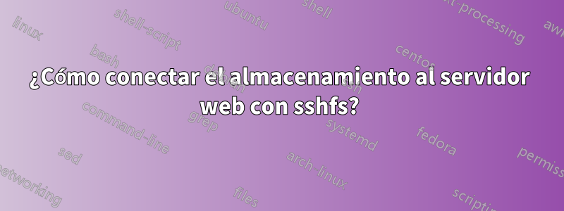 ¿Cómo conectar el almacenamiento al servidor web con sshfs?