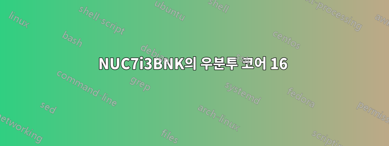 NUC7i3BNK의 우분투 코어 16