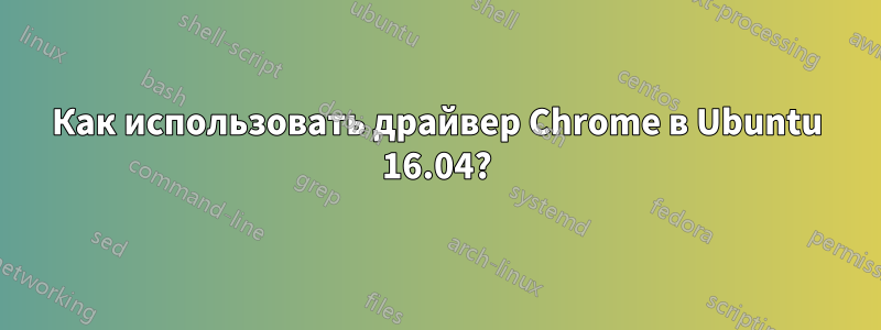 Как использовать драйвер Chrome в Ubuntu 16.04?