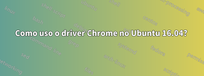 Como uso o driver Chrome no Ubuntu 16.04?