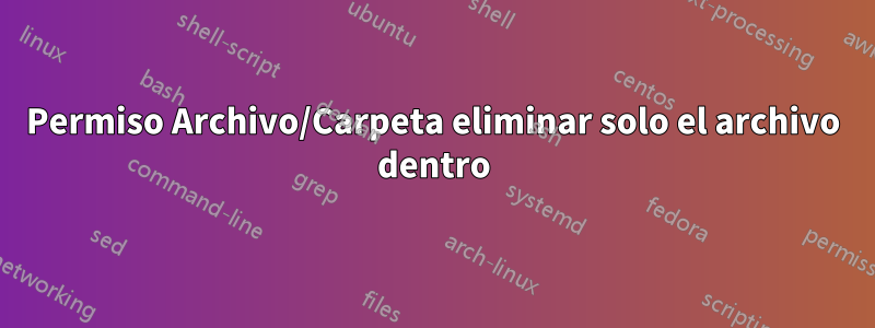 Permiso Archivo/Carpeta eliminar solo el archivo dentro