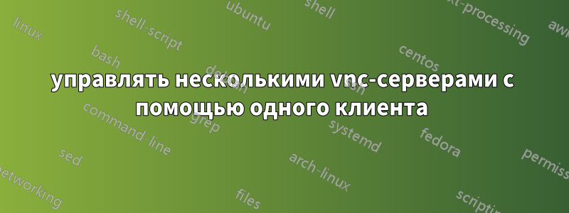 управлять несколькими vnc-серверами с помощью одного клиента