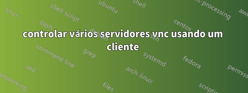 controlar vários servidores vnc usando um cliente