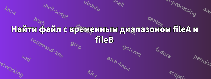 Найти файл с временным диапазоном fileA и fileB