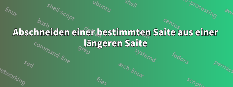 Abschneiden einer bestimmten Saite aus einer längeren Saite