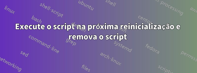 Execute o script na próxima reinicialização e remova o script