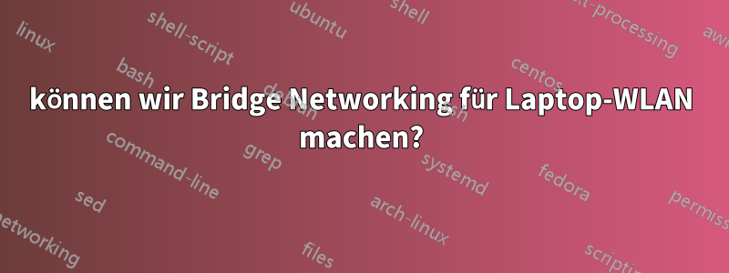 können wir Bridge Networking für Laptop-WLAN machen?