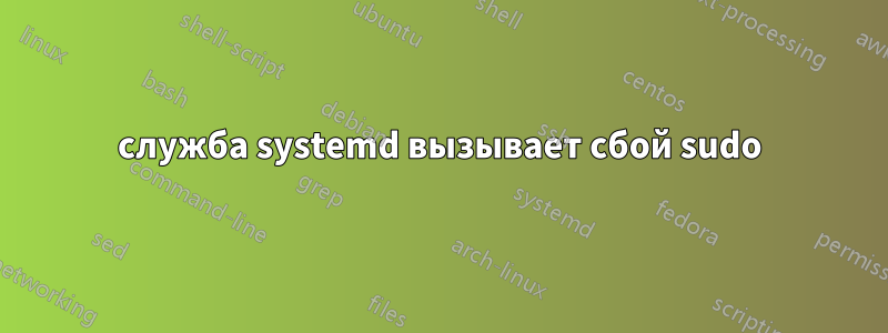 служба systemd вызывает сбой sudo