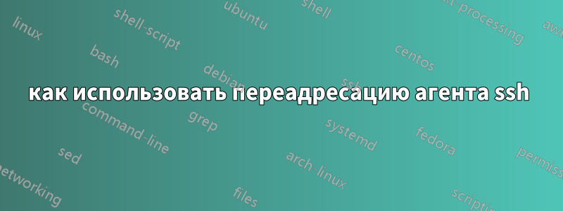 как использовать переадресацию агента ssh