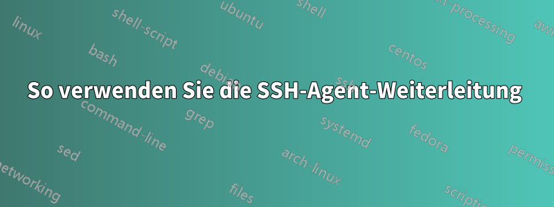 So verwenden Sie die SSH-Agent-Weiterleitung