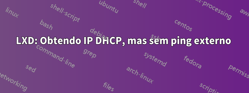 LXD: Obtendo IP DHCP, mas sem ping externo