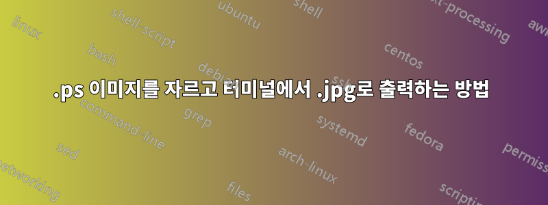 .ps 이미지를 자르고 터미널에서 .jpg로 출력하는 방법