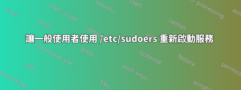 讓一般使用者使用 /etc/sudoers 重新啟動服務