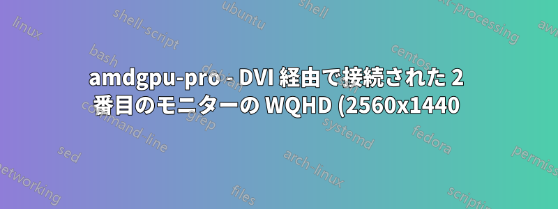 amdgpu-pro - DVI 経由で接続された 2 番目のモニターの WQHD (2560x1440) 解像度を設定できません
