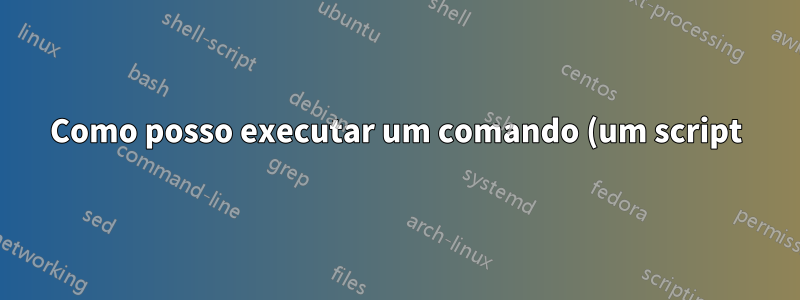 Como posso executar um comando (um script) após a inicialização?