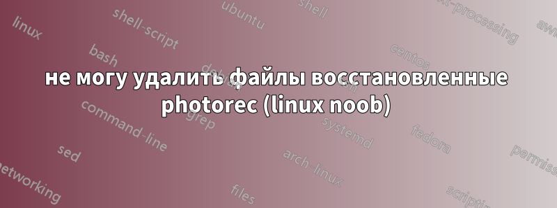 не могу удалить файлы восстановленные photorec (linux noob)