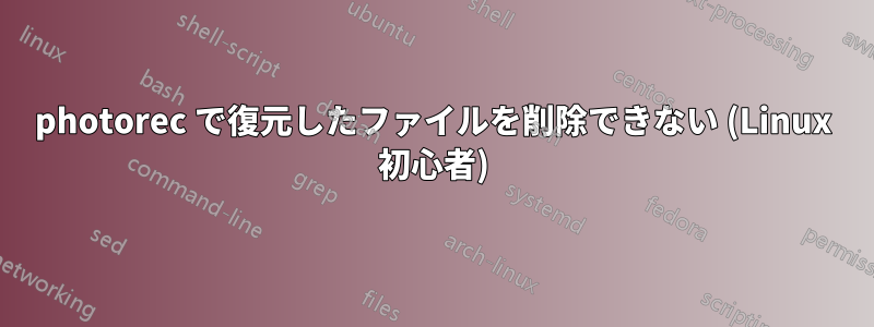 photorec で復元したファイルを削除できない (Linux 初心者)