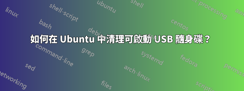 如何在 Ubuntu 中清理可啟動 USB 隨身碟？