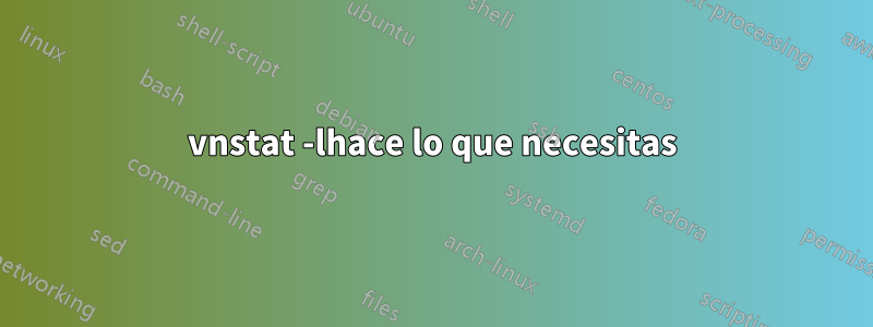 vnstat -lhace lo que necesitas