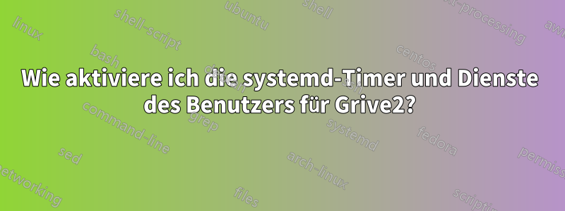 Wie aktiviere ich die systemd-Timer und Dienste des Benutzers für Grive2?