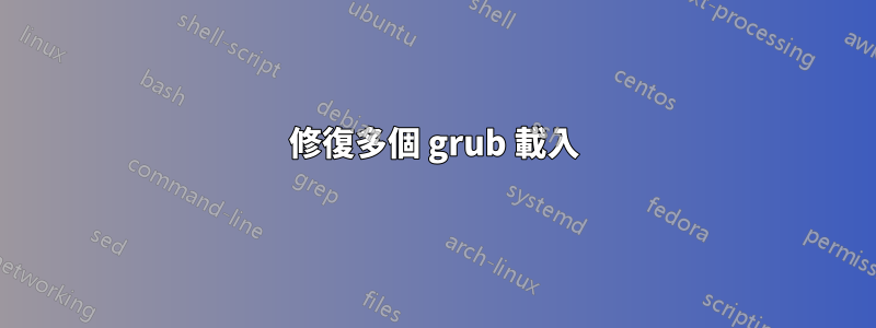 修復多個 grub 載入