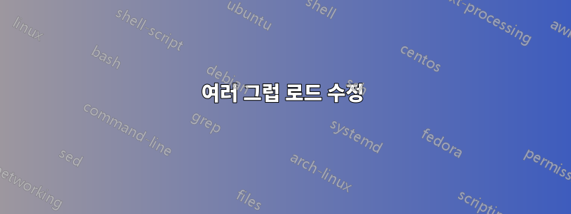 여러 그럽 로드 수정