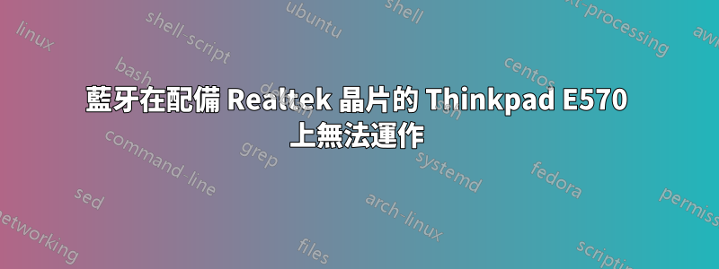 藍牙在配備 Realtek 晶片的 Thinkpad E570 上無法運作