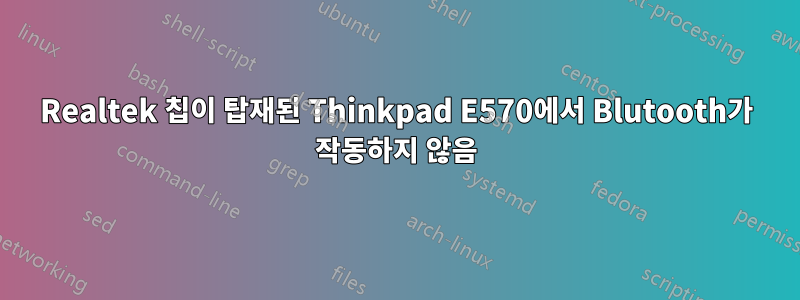 Realtek 칩이 탑재된 Thinkpad E570에서 Blutooth가 작동하지 않음