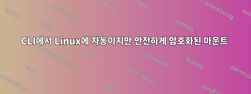 CLI에서 Linux에 자동이지만 안전하게 암호화된 마운트