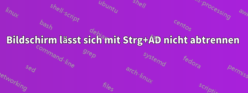 Bildschirm lässt sich mit Strg+AD nicht abtrennen