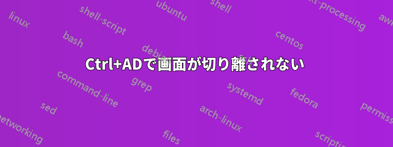 Ctrl+ADで画面が切り離されない