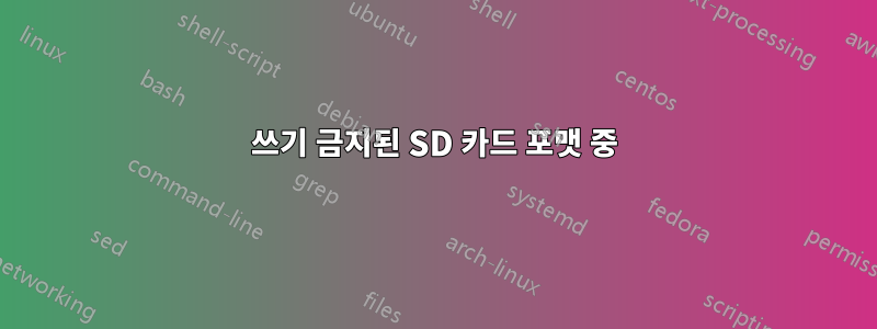 쓰기 금지된 SD 카드 포맷 중