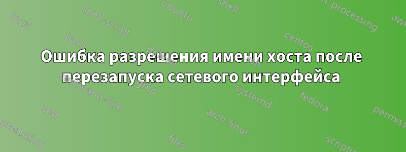 Ошибка разрешения имени хоста после перезапуска сетевого интерфейса