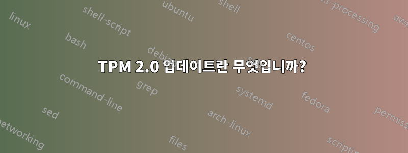 TPM 2.0 업데이트란 무엇입니까?