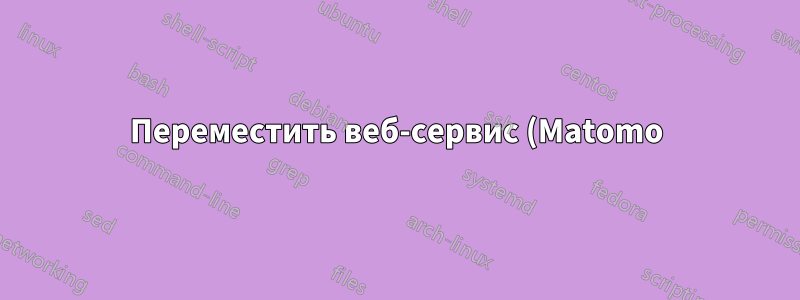 Переместить веб-сервис (Matomo) на новый сервер
