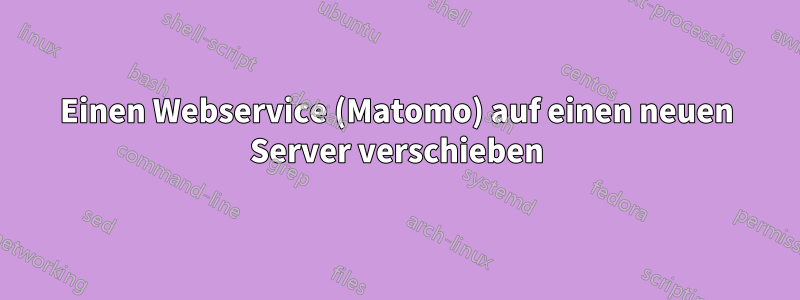 Einen Webservice (Matomo) auf einen neuen Server verschieben